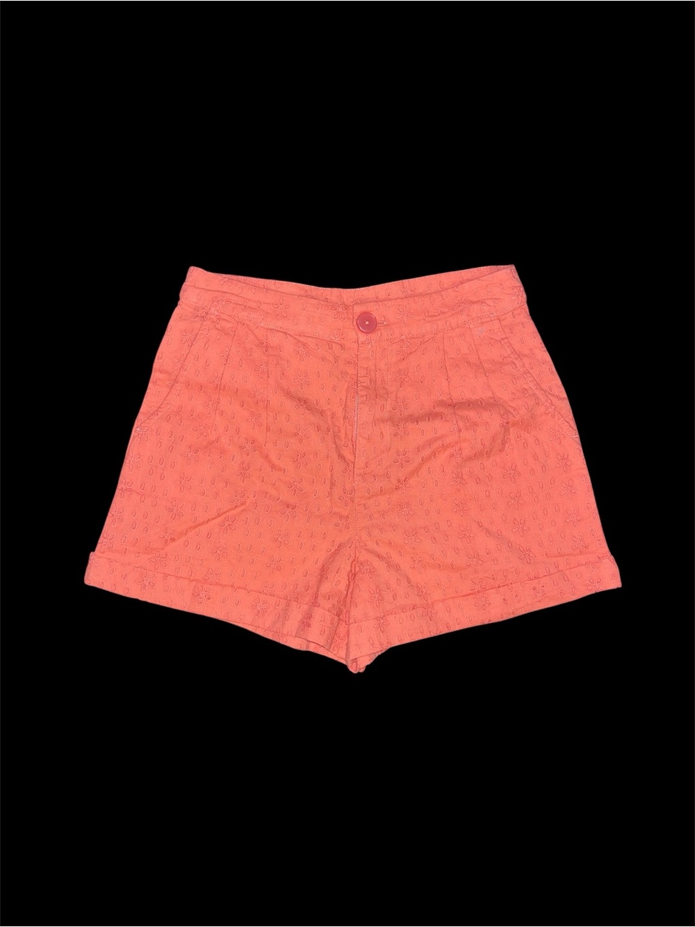 VENUS Coral Eyelet High-Waist Shorts